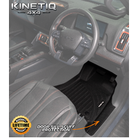 Kinetiq 4x4 BYD Shark 6 Premium TPE All Weather Waterproof Floor Mats with Sill Protection - Thumbnail
