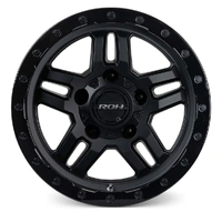 ROH Hammer 18x9 +12 (6x139.7) Matte Black/Gloss Black Lip - Thumbnail