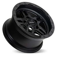 ROH Hammer 18x9 +12 (6x139.7) Matte Black/Gloss Black Lip - Thumbnail
