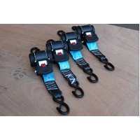 (Set of 4)- KINETIQ Automatic Retractable Ratchet Strap - 4m Length (50mm Width) - Thumbnail