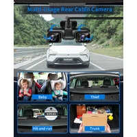 KINETIQ 360° View 5 Channel Dash Cam Front and Rear with AI Driver Monitor System - 4K Quality - Thumbnail