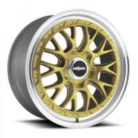 Rotiform 18X9.5 Lsr (5X120) ET+35 CB72.6 Gold / Polished Lip 