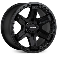 ROH Rock 6 18x9 +12 (6x139.7) Matte Black/Tinted Lip 