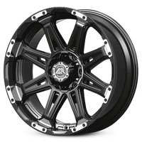 Advanti Racing M8 18x9 +20 (6x139.7) Matte Black w/ Lip Polish