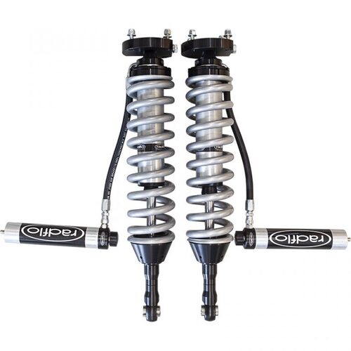 Phat Bars RADFLO 2.5 Front Coilovers Remote Reservoir with Adjusters 0” – 3” – Hilux