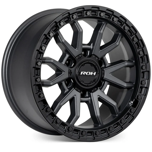ROH Raid 18x9 +12 (6x139.7) Graphite/Matte Black Lip 