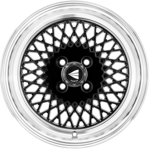 Enkei 15X8 EK92 (5X100) CB72.6 Black / Polished Lip 25 