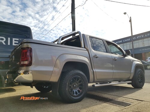 VW Amarok fitted up with 17'' Black Fuel Vectors & 265/65r17 Pirelli Scorpion AT+ Tyres image