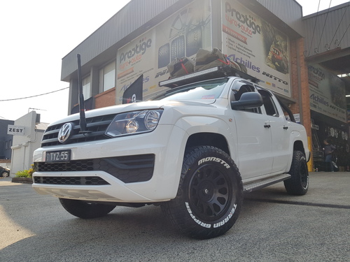 VW Amarok fitted up with 17'' Black Fuel Vector Wheels & 265/70r17 Monsta Terrain Gripper AT's