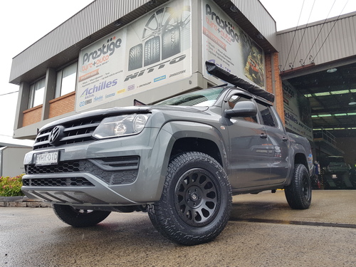 VW Amarok fitted up with 17'' Black Fuel Vector Wheels & 265/65r17 Pirelli Scorpion AT+ Tyres