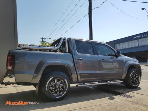 VW Amarok fitted up with 17'' Hussla Stealth Wheels & 265/70r17 Monsta Terrain Gripper AT Tyres image