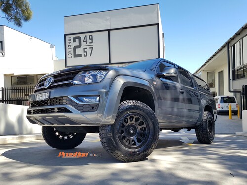 VW Amarok fitted up with 17'' Black Fuel Vector Wheels & 285/70r17 Falken Wildpeak AT3W Tyres