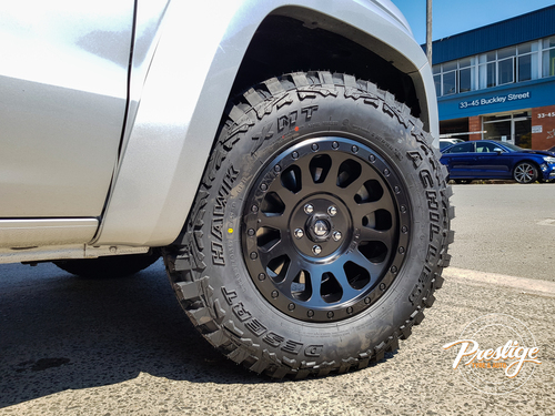 VW Amarok fitted up with 17" Black Fuel Vectors & 265/70R17 Achilles XMT Mud Terrain Tyres image