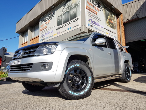 VW Amarok fitted up with 17'' Black Diesel Desert Wheels & 265/70r17 Monsta Terrain Gripper AT Tyres