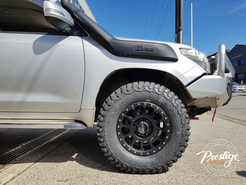 Toyota Landcruiser fitted up with 18" Method 305 wheels (heavy duty) and 35" BF Goodrich KM3 MT image