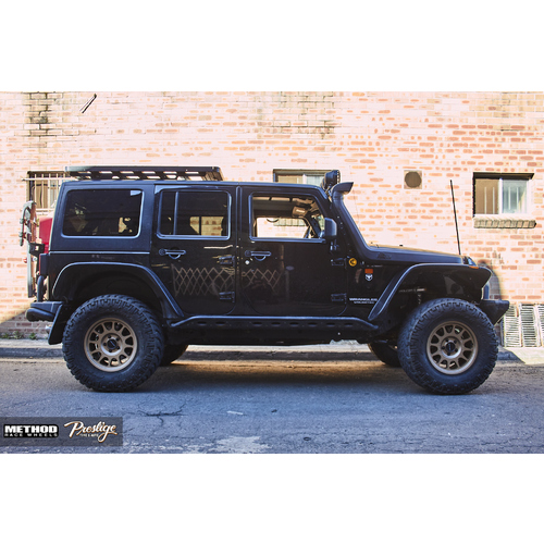 Jeep Wrangler fitted with 17" Method 703 with 35x12.5R17 Nitto Trail Grappler image