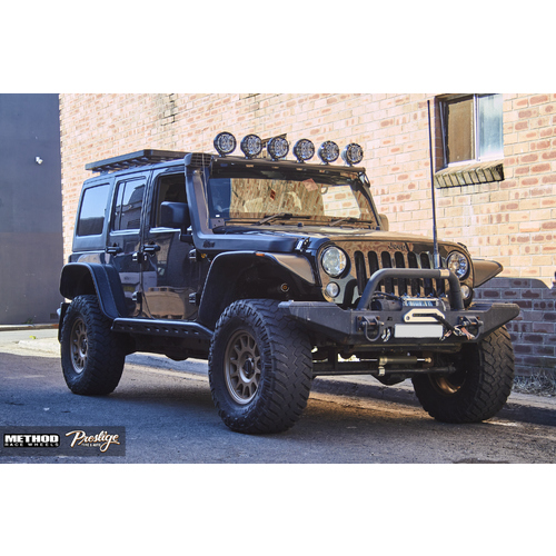 Jeep Wrangler fitted with 17" Method 703 with 35x12.5R17 Nitto Trail Grappler