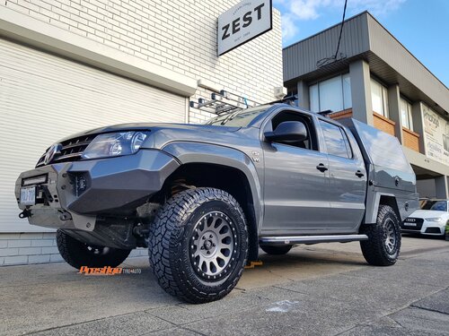 VW Amarok fitted up with 17" Anthracite Fuel Vectors & Yokohama Tyre Australia G016 X-AT Tyres