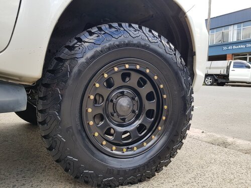 Toyota Hilux N80 fitted with 17" King Wheels Australia D-Locker Steelies & Black Bear Tyres AT2's image