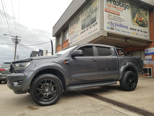 Ford Ranger fitted up with 20" Hussla Trench & Monsta Terrain Gripper AT Tyres  image