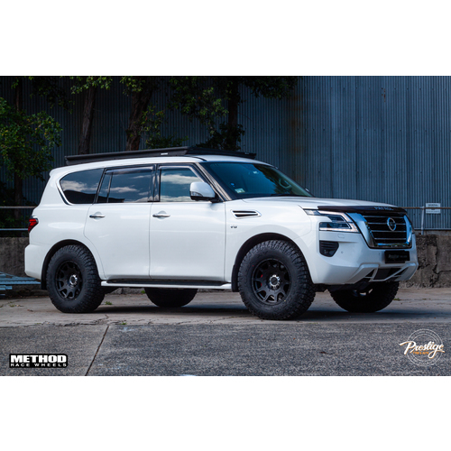 Nissan Patrol Y62 Patrol fitted with 18" Method 308 Roost Wheels & Maxxis Razr AT 295/70R18 tyres