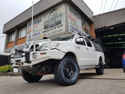 Toyota Hilux fitted up with 16'' King Terra Steel Wheels & 265/75r16 BF Goodrich K02 Tyres