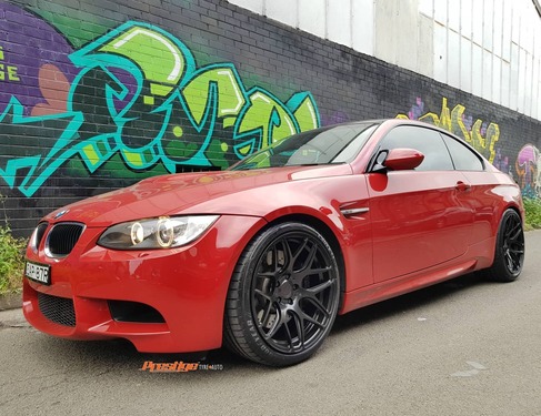 BMW E92 M3 rolling out Koya SF07 Wheels & Goodyear Runflat Tyres