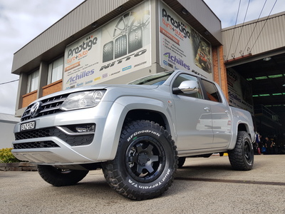 VW Amarok fitted up with 17" Rotiform SIX Wheels & 305/65r17 BFGoodrich KM2 Mud Tyres
