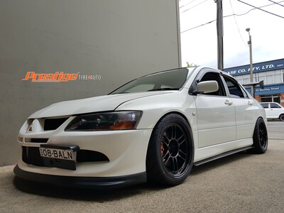 Mitsubishi EVO 8 Fitted Up With Enkei RPF1 in 18x9.5 & Nexen 255/35r18 SUR4G Semi Slicks 
