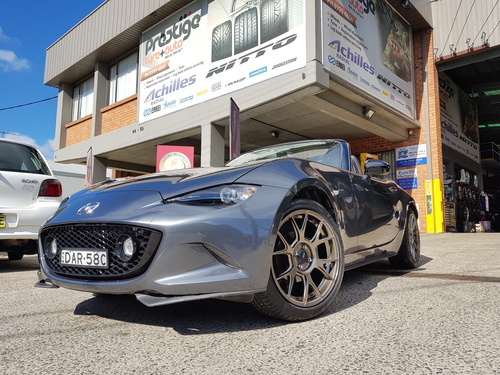 Mazda MX5 fitted up with 17" Konig Ampliform Bronze Wheels & 225/45r17 Pirelli Dragon Sport Tyres