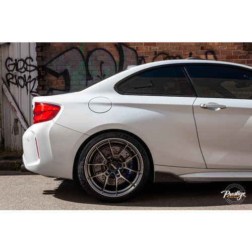 BMW M2C fitted with 19" Rays G025 with 245/35R19 & 265/35R19 Michelin Pilot Sport Cup 2 tyres image