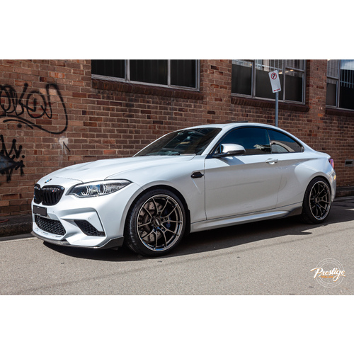 BMW M2C fitted with 19" Rays G025 with 245/35R19 & 265/35R19 Michelin Pilot Sport Cup 2 tyres