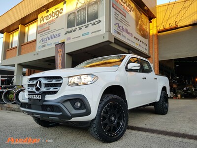 Mercedes X-CLASS fitted up with 20" Hussla Raptor Wheels & 265/50R20 Monsta AT Terrain Gripper AT 