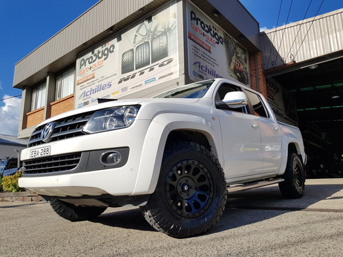 VW Amarok fitted up with 17" Black Fuel Vector Wheels & 265/70r17 Nitto Ridge Grappler Tyres