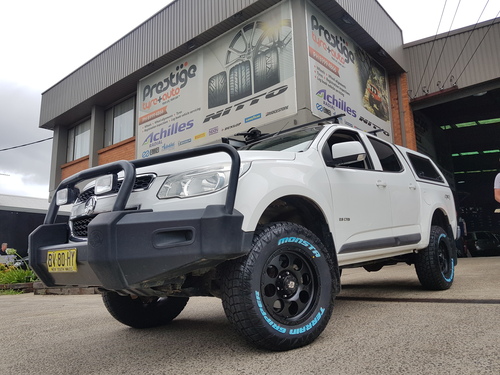 Holden Collorado fitted up with 17" Diesel Desert Wheels & 265/70r17 Monsta Terrain Gripper AT Tyres