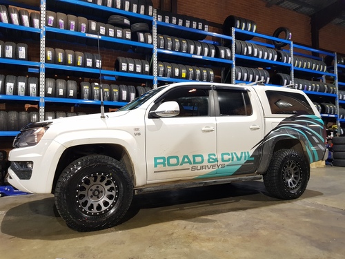 VW Amarok fitted up with 17''Anthricite Fuel Vector Wheels &  Falken Wildpeak AT3W Tyres image