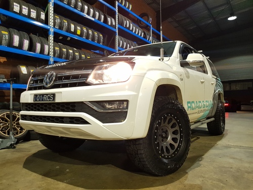 VW Amarok fitted up with 17''Anthricite Fuel Vector Wheels &  Falken Wildpeak AT3W Tyres