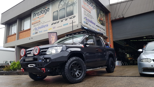 VW Amarok fitted up with 17''Black Fuel Vector Wheels & 265/65r17 BF Goodrich K02 Tyres